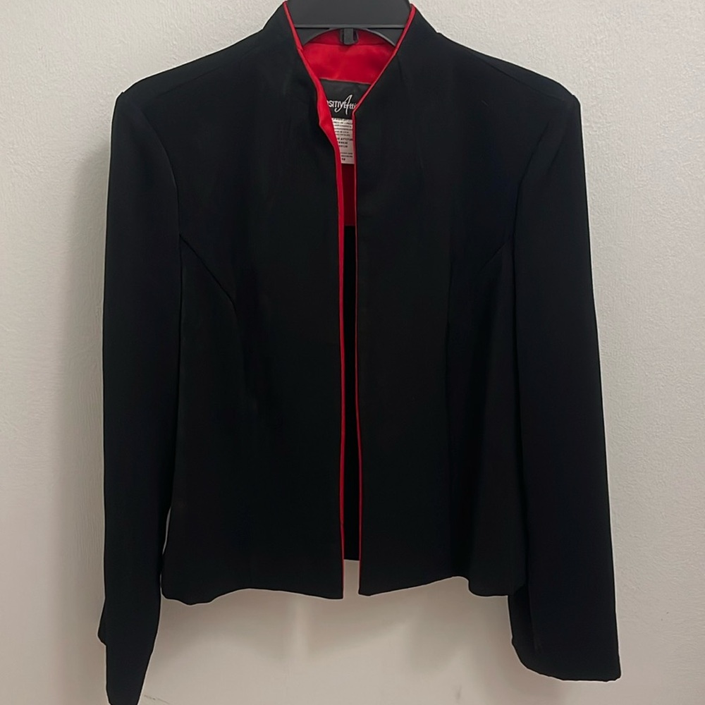 Positive Attitude Blazer Black with Red trim Size 10